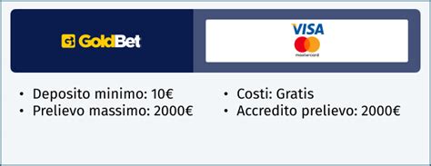 Prelievo con Carta di credito – Goldbet.
